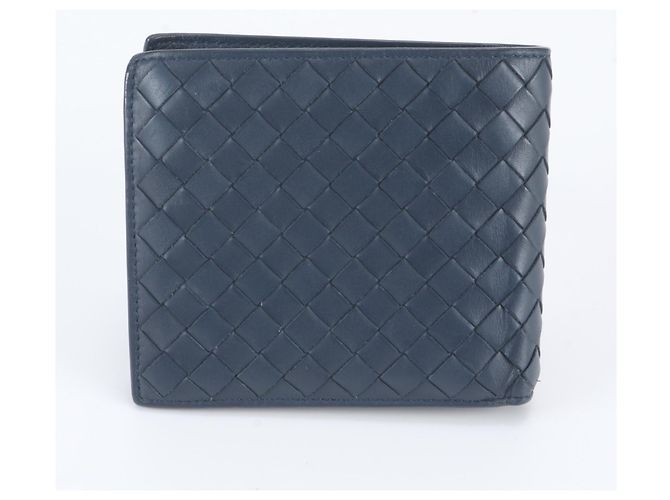 Portafoglio bi-fold Bottega Veneta blu navy - vista 2