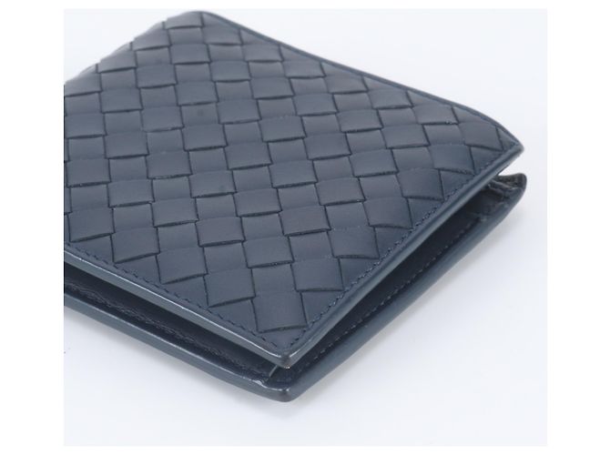 Portafoglio bi-fold Bottega Veneta blu navy - vista 3