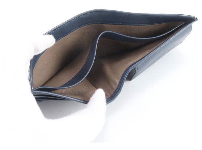 Portafoglio bi-fold Bottega Veneta blu navy - vista 6