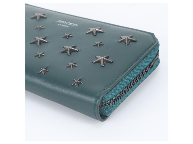 Jimmy Choo Leder-Langbeutel mit Stern-Nieten Grün - Ansicht 3
