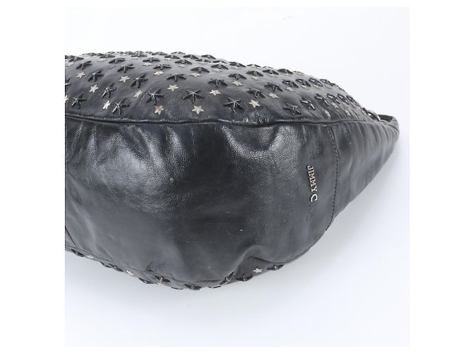 Borsa a tracolla Jimmy Choo Sky Bag in pelle con borchie a stella Nero Argento - vista 4