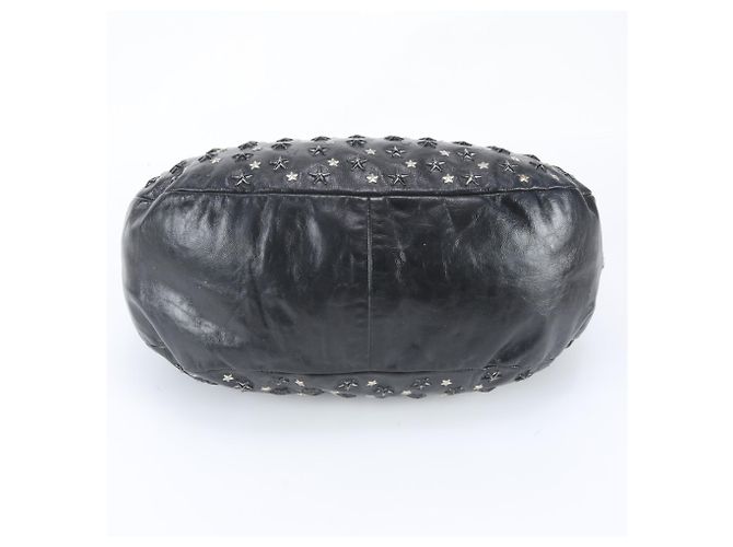 Borsa a tracolla Jimmy Choo Sky Bag in pelle con borchie a stella Nero Argento - vista 5