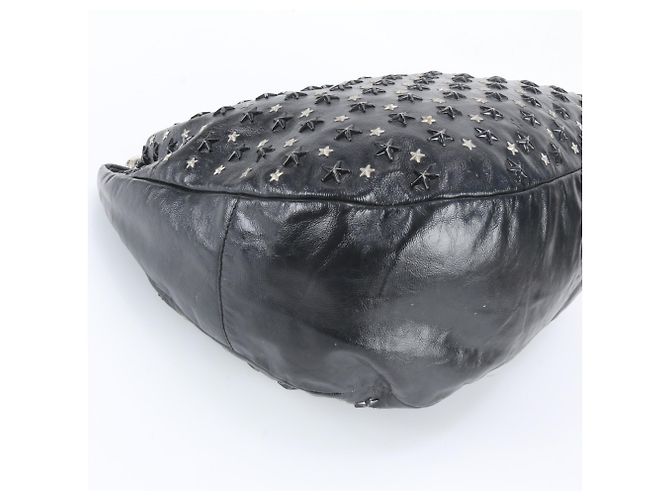 Borsa a tracolla Jimmy Choo Sky Bag in pelle con borchie a stella Nero Argento - vista 6