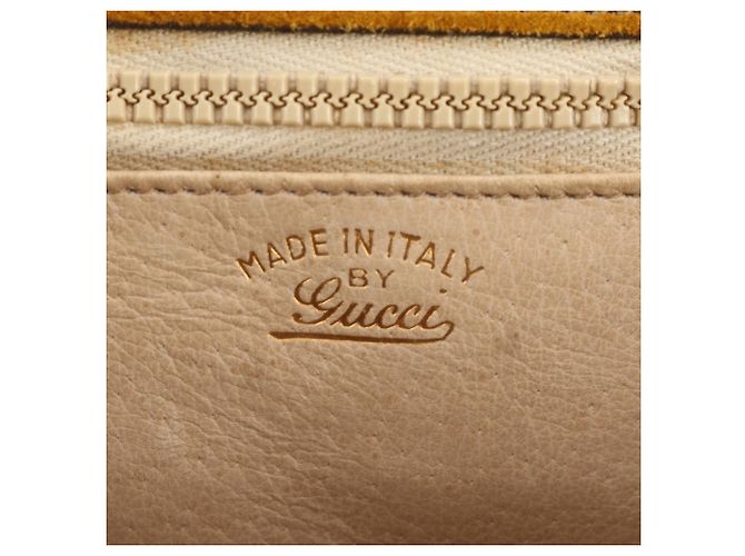Gucci Bamboo Handtasche aus Leder Braun Gelb - Ansicht 8