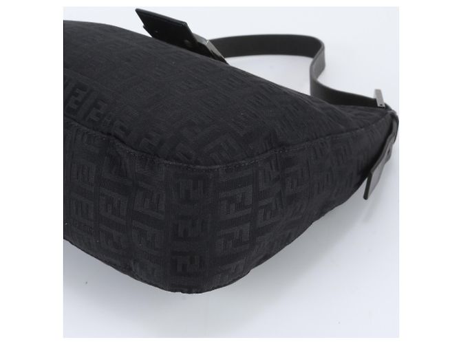 Borsa a secchiello in pelle Fendi Zucchino Mamma Nero - vista 4