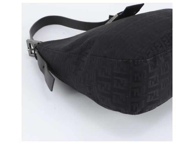 Borsa a secchiello in pelle Fendi Zucchino Mamma Nero - vista 6