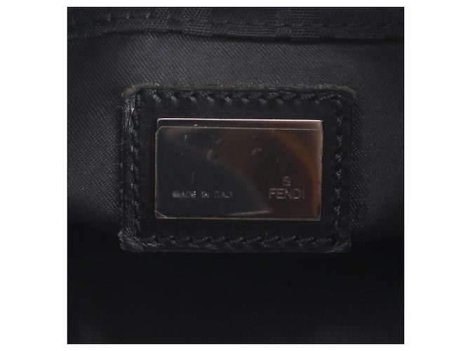 Borsa a secchiello in pelle Fendi Zucchino Mamma Nero - vista 9