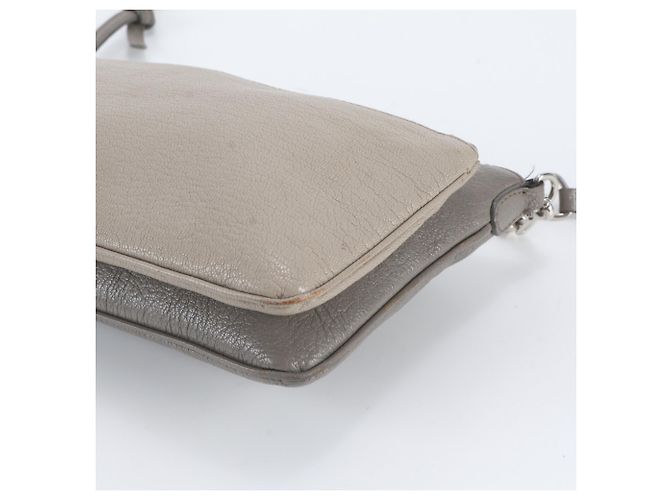 Borsa a tracolla in pelle Miu Miu Beige - vista 4