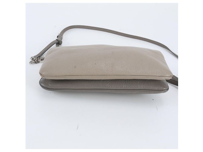 Borsa a tracolla in pelle Miu Miu Beige - vista 5