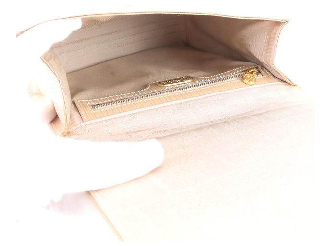 Fendi Zucca Schultertasche aus Leder und Canvas Beige - Ansicht 7