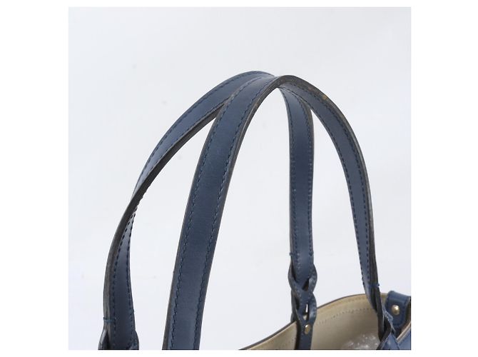 Saco Tote Gucci em lona GG e couro Marrom Azul - vista 2
