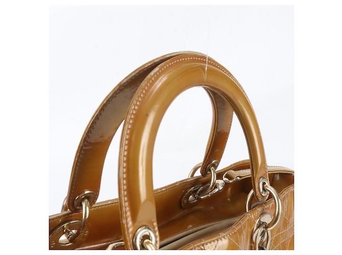 Borsa Christian Dior Cannage Lady Leather Beige - vista 2