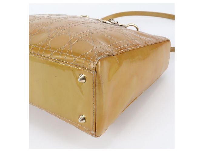 Borsa Christian Dior Cannage Lady Leather Beige - vista 4