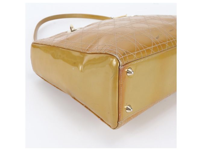 Borsa Christian Dior Cannage Lady Leather Beige - vista 6