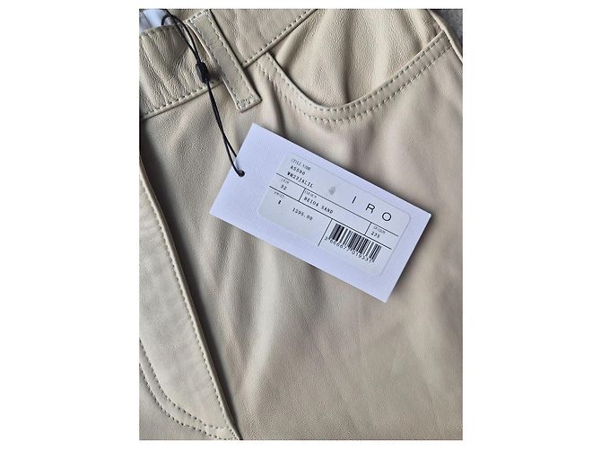 IRO Lederhose beige Jalil - Ansicht 3