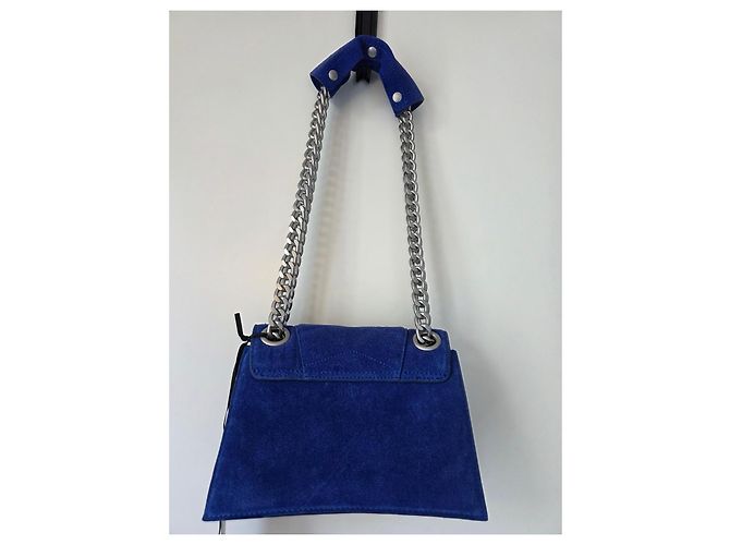 IKKS Borsa THE 1. Pop Color Blu Cobalto in Pelle Velluto Matelassé - vista 14