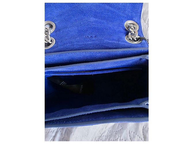 IKKS Borsa THE 1. Pop Color Blu Cobalto in Pelle Velluto Matelassé - vista 15