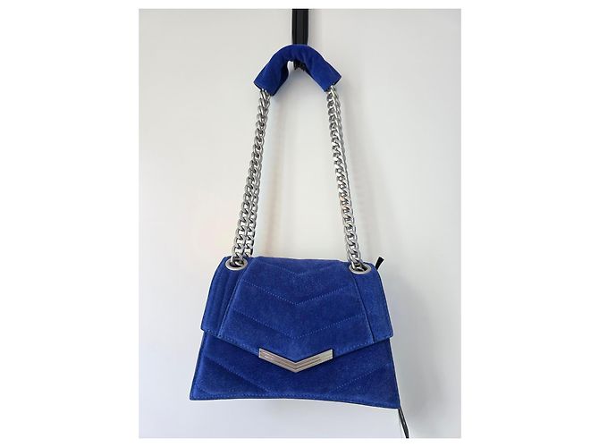 IKKS Borsa THE 1. Pop Color Blu Cobalto in Pelle Velluto Matelassé - vista 18