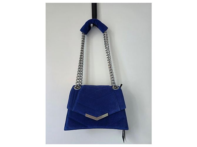 IKKS Borsa THE 1. Pop Color Blu Cobalto in Pelle Velluto Matelassé - vista 7