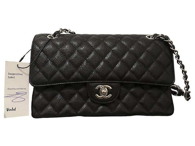 Timeless Chanel Classic Flap Bag Pelle Caviar Nera Nero - vista 2