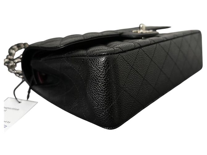 Timeless Chanel Classic Flap Bag Pelle Caviar Nera Nero - vista 6