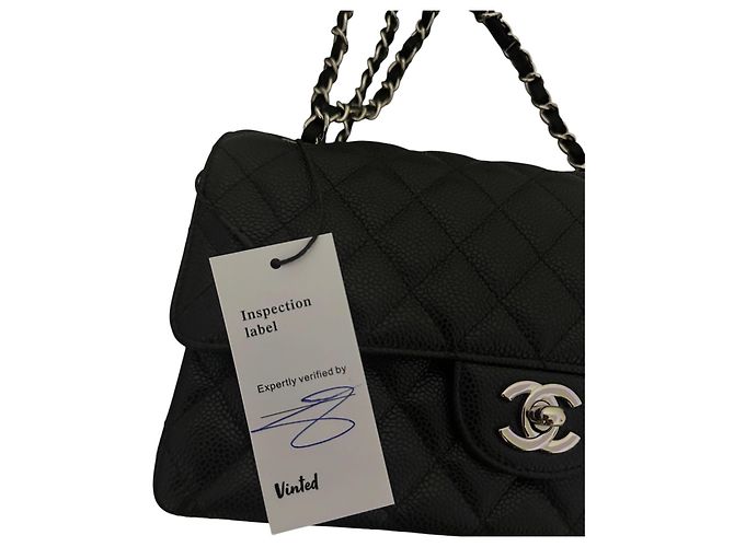 Timeless Chanel Classic Flap Bag Pelle Caviar Nera Nero - vista 9