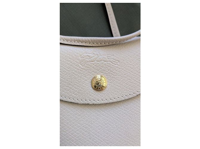 Longchamp Le Pliage Leder Handy-Tasche Hellgrau Beige - Ansicht 3