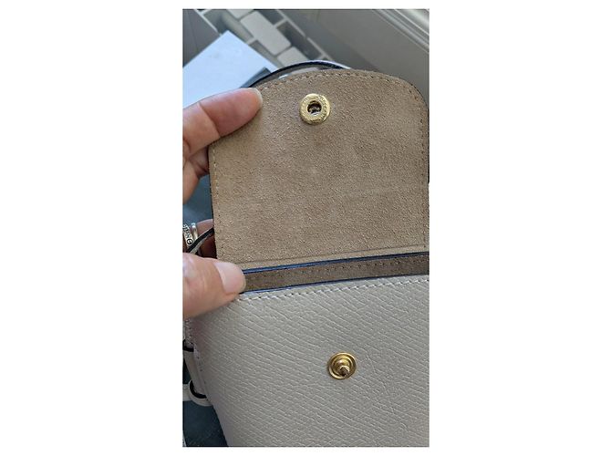 Longchamp Le Pliage Leder Handy-Tasche Hellgrau Beige - Ansicht 4