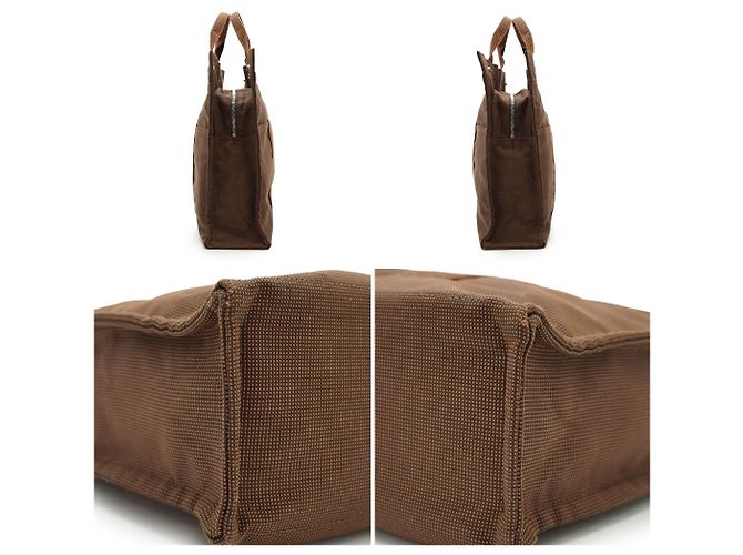Hermès Borsa Tote Hermes Paris Brown Canvas Her Line Herline MM Yale Marrone - vista 3