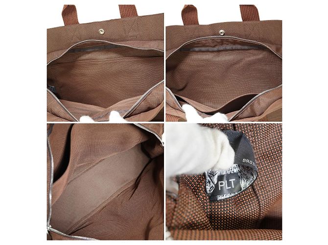 Hermès Borsa Tote Hermes Paris Brown Canvas Her Line Herline MM Yale Marrone - vista 5