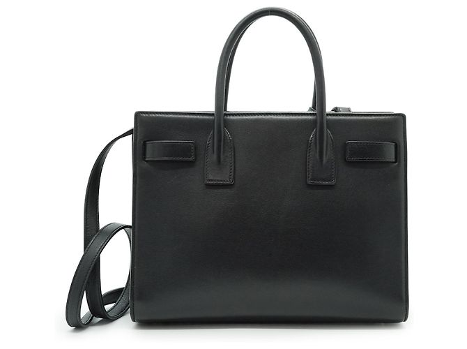 Autre Marque Borsa Sac De Jour Baby Tote Bag in pelle nera con tracolla - vista 2