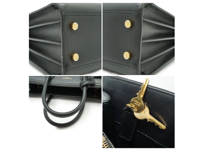 Autre Marque Borsa Sac De Jour Baby Tote Bag in pelle nera con tracolla - vista 4