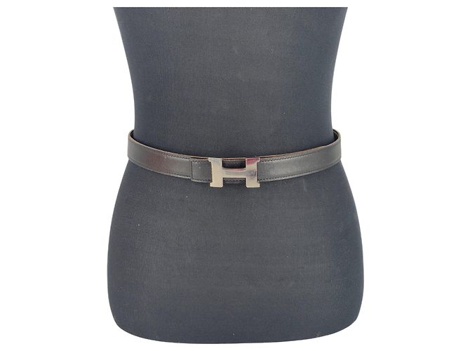Gucci Hermes Constance H Wendelgürtel aus Leder in Schwarz und Braun Größe 75 Mehrfarben - Ansicht 3