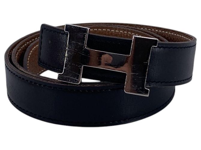 Gucci Hermes Constance H Wendelgürtel aus Leder in Schwarz und Braun Größe 75 Mehrfarben - Ansicht 6