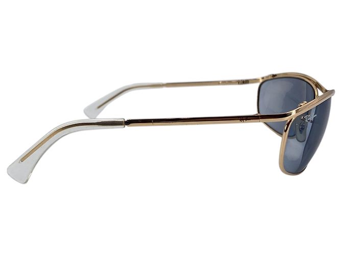 Ray-Ban Occhiali da sole Vintage Gold Metal 3119 Olympian I Double Bridge Blu - vista 4
