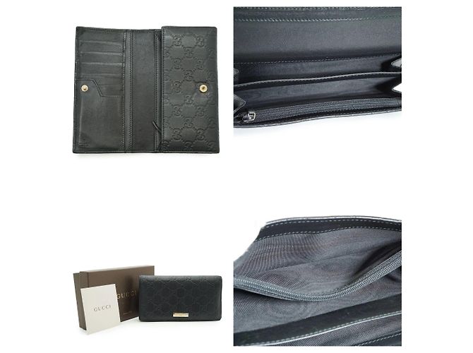 Gucci Cartera larga y monedero de piel Black GG ssima Negro - vista 5