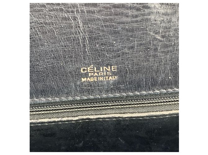 Céline Vintage Black Canvas C Carriage Box Flap Schultertasche Schwarz - Ansicht 6