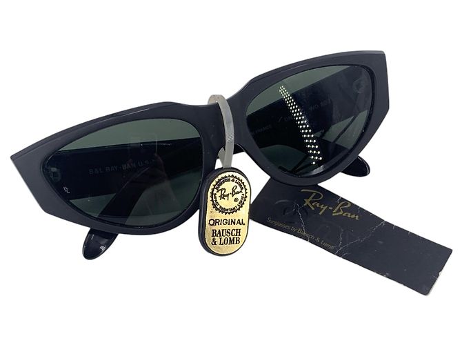 Ray-Ban B&L Onyx Vintage Black W0803 Cat Eye Sonnenbrille Schwarz - Ansicht 6
