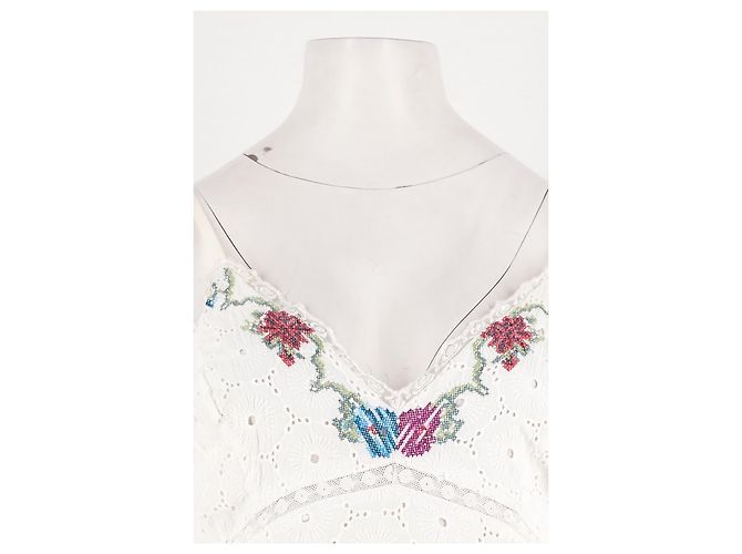 Autre Marque Vestido LoveShackFancy de algodão branco - vista 2