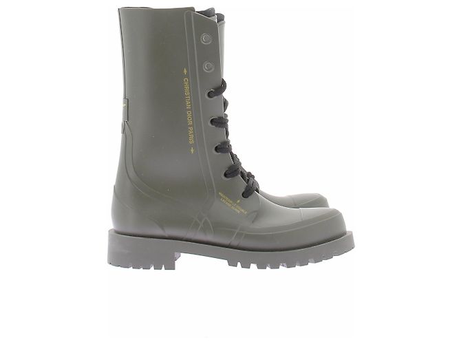Botas Christian Dior de goma caqui - vista 6