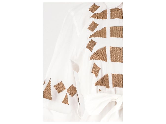 Autre Marque Vestido de algodón blanco GOA - vista 3