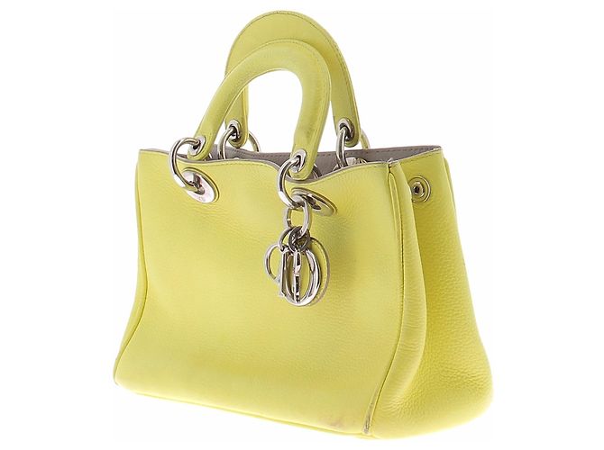 Christian Dior Borsa in pelle Diorissimo Giallo - vista 2