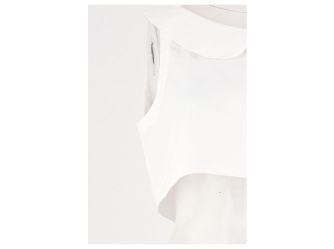 Autre Marque Top de algodão branco ZHIGGIE - vista 3
