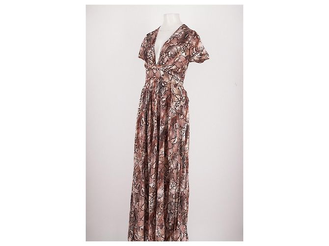 Abito maxi Melissa Odabash marrone in viscosa - vista 4