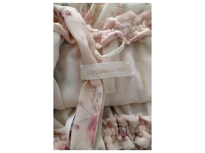 Autre Marque Love Shack Fancy Seidenkleid Rosa Pink - Ansicht 7