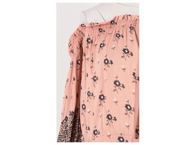 Autre Marque Top folgado de viscose rosa - vista 3