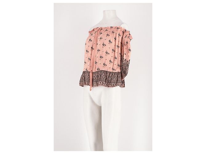 Autre Marque Top folgado de viscose rosa - vista 4