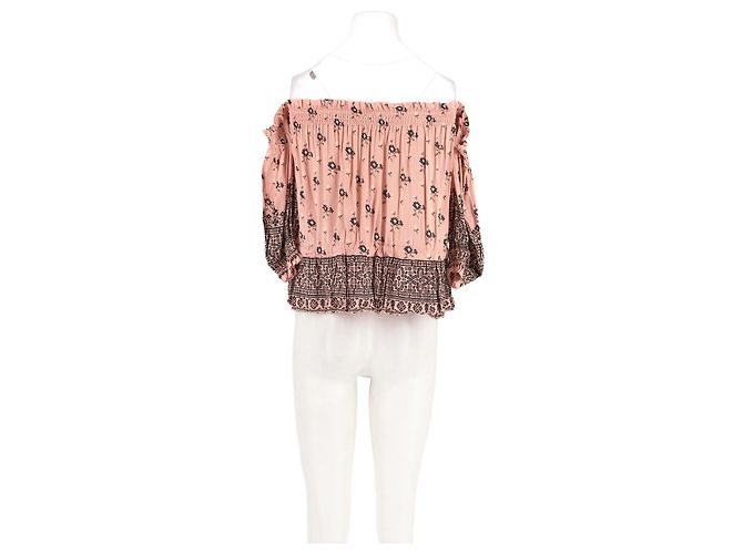 Autre Marque Top folgado de viscose rosa - vista 6