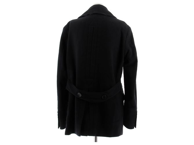 Burberry Navy Blue Wool Coat - view 2