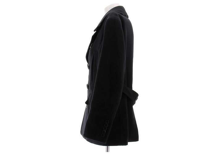Burberry Navy Blue Wool Coat - view 4